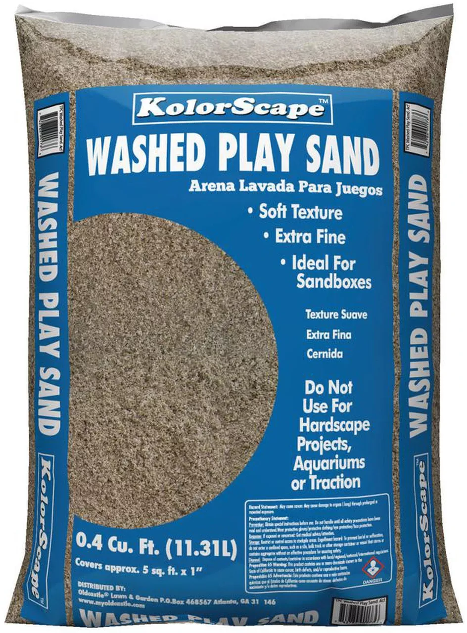 0.4 Cu. Ft. Washed Play Sand For Sandboxes And Play Areas
