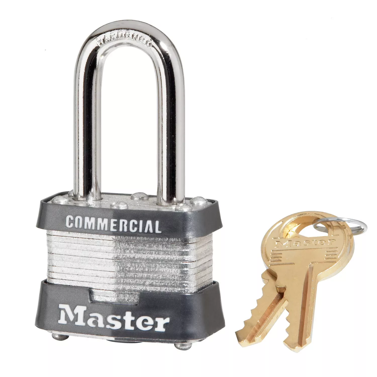 1-1/2 In. Laminated Keyed-Alike Padlock, Long Shackle