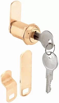 1-1/8 In. Brass Finish Drawer/ Cabinet Lock
