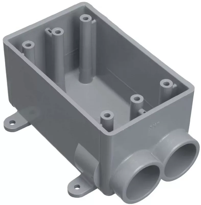 1 Gang PVC Field Service Split Electrical Box, 1/2 In.