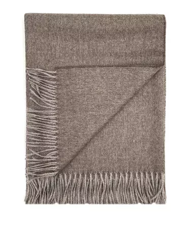 100% Baby Alpaca Throw - Hazelnut