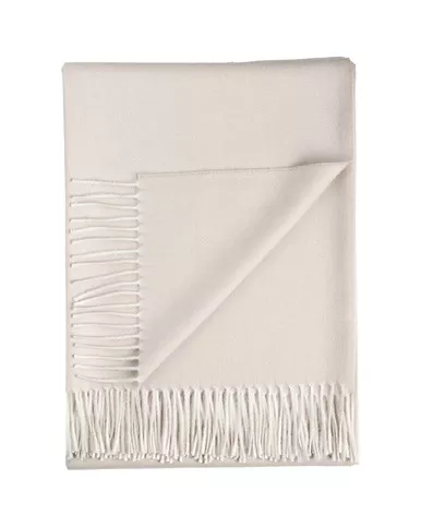100% Baby Alpaca Throw - Porcelain
