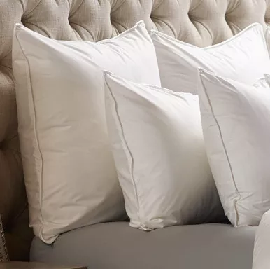 75% White Duck Feather/ 25% Snow White Down™ Pillow with Knife Edge - Medium