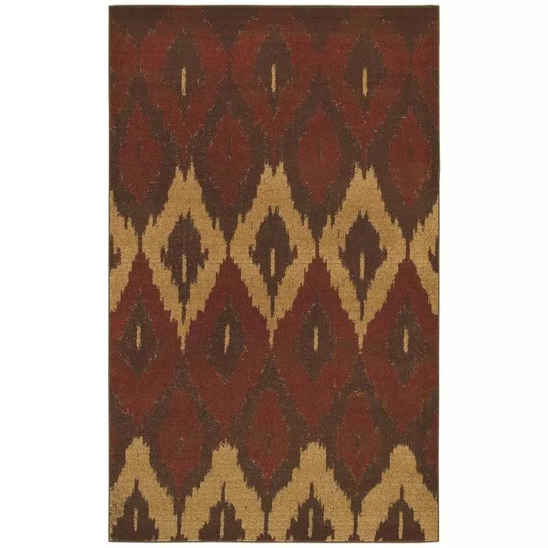 Alameda Cultural Weave Maroon Beige