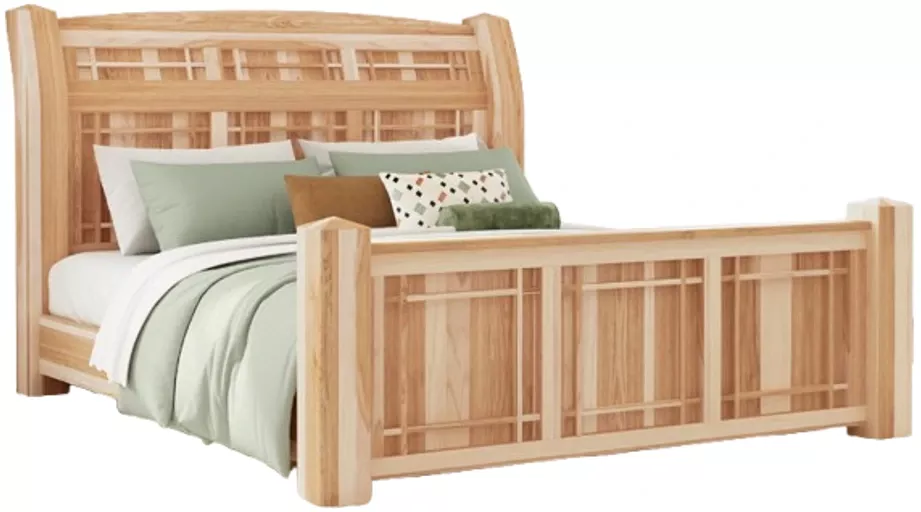 A-America Amish Highlands Natural Queen Arch Panel Bed