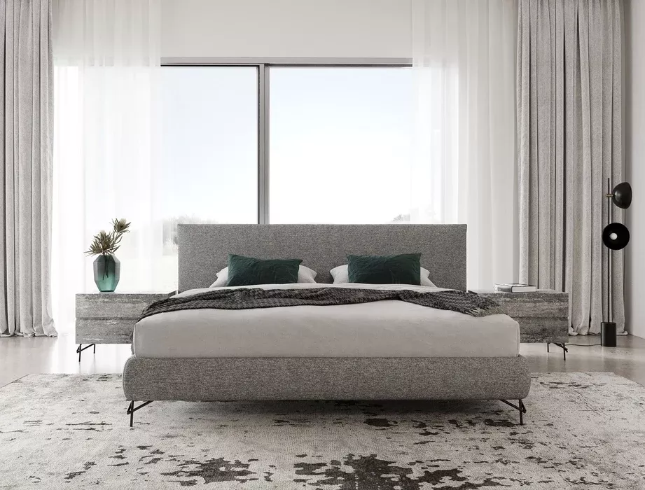 Aria - Italian Modern Multi Grey 4-Piece Bedroom Set