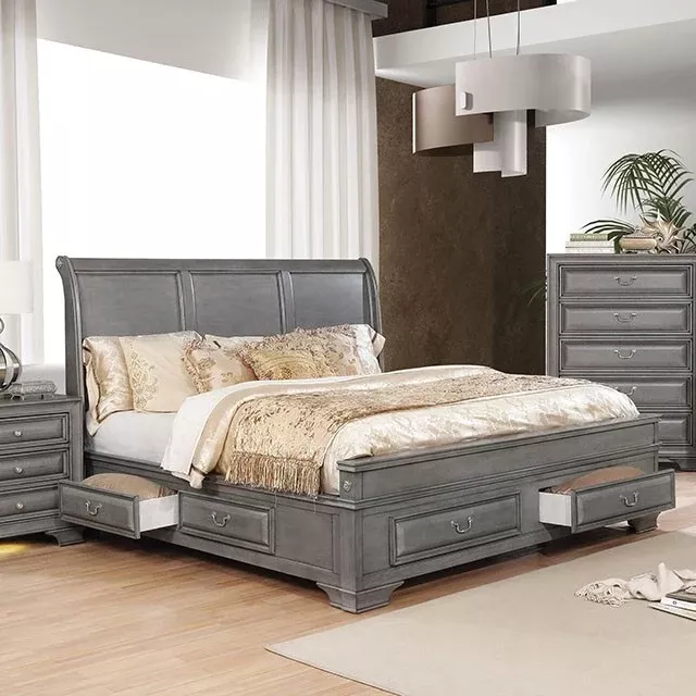 Brandt Gray Cal.King, E.King & Queen Bed