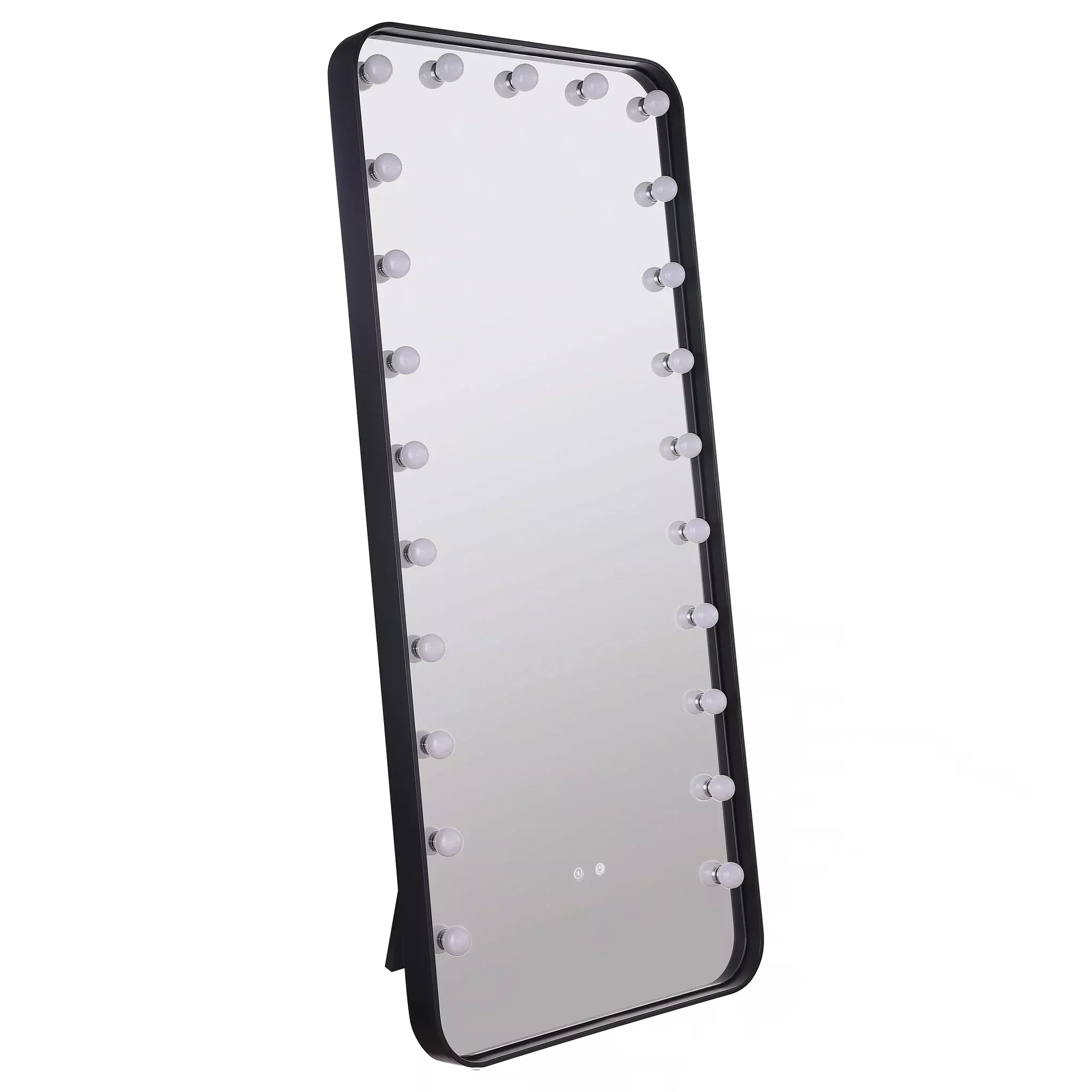 Canton Standing Mirror with LED Lighting and Bluetooth Speaker
