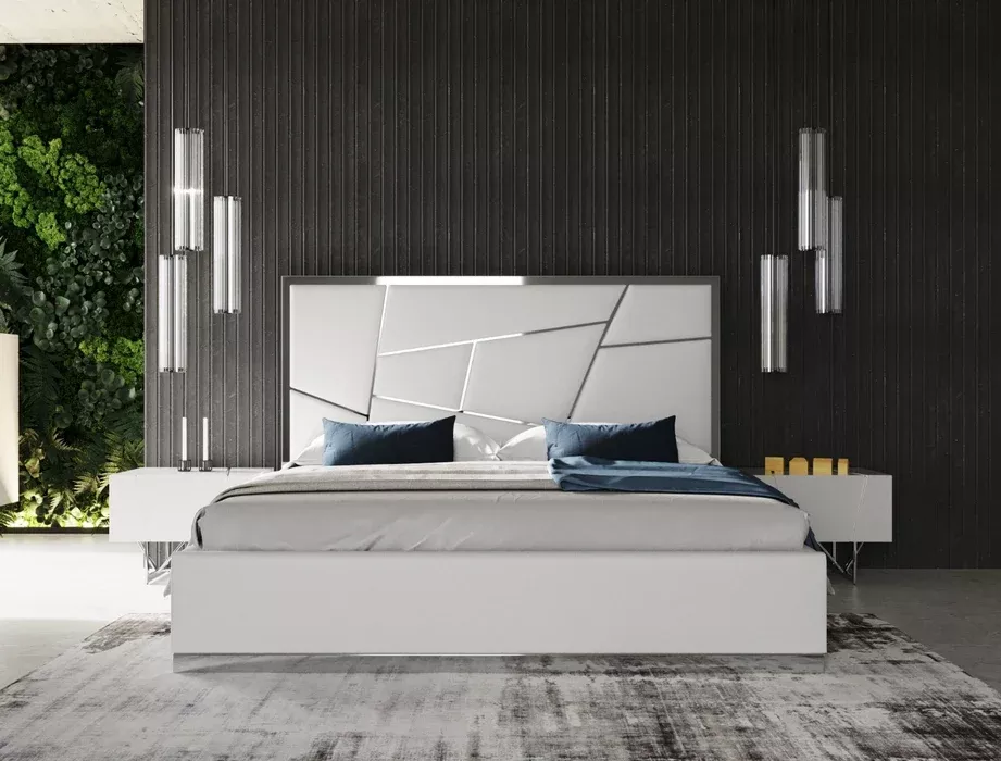 Chrysler Modern White 4-Piece Bedroom Set