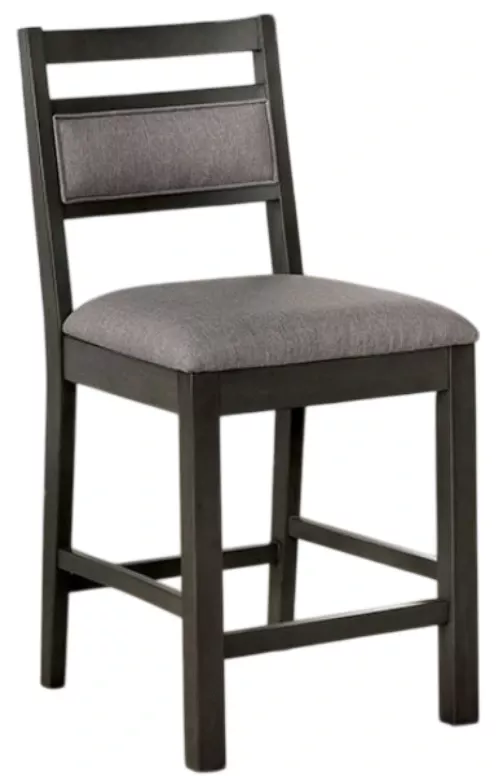 Furniture of America Vicky 2-Piece Gray Counter Side Chair Set
