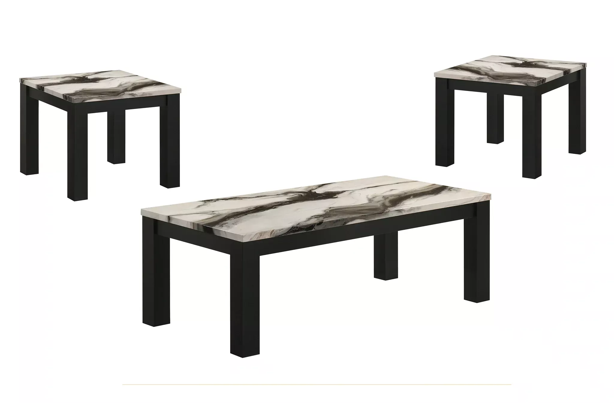 Ivy 3-Pk Cktl Set Faux Marble