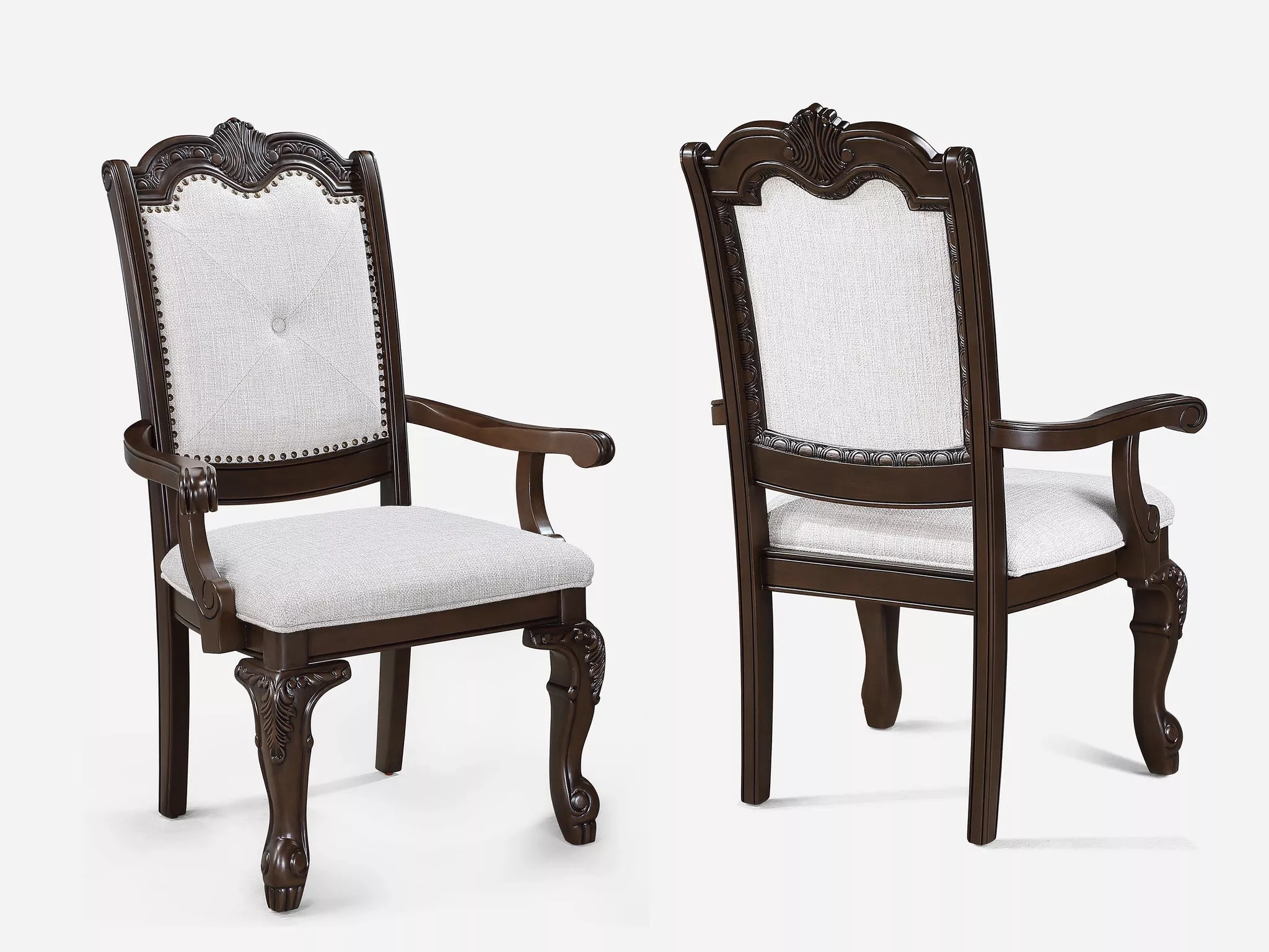 Kiera Arm Chair-Coffee Brown