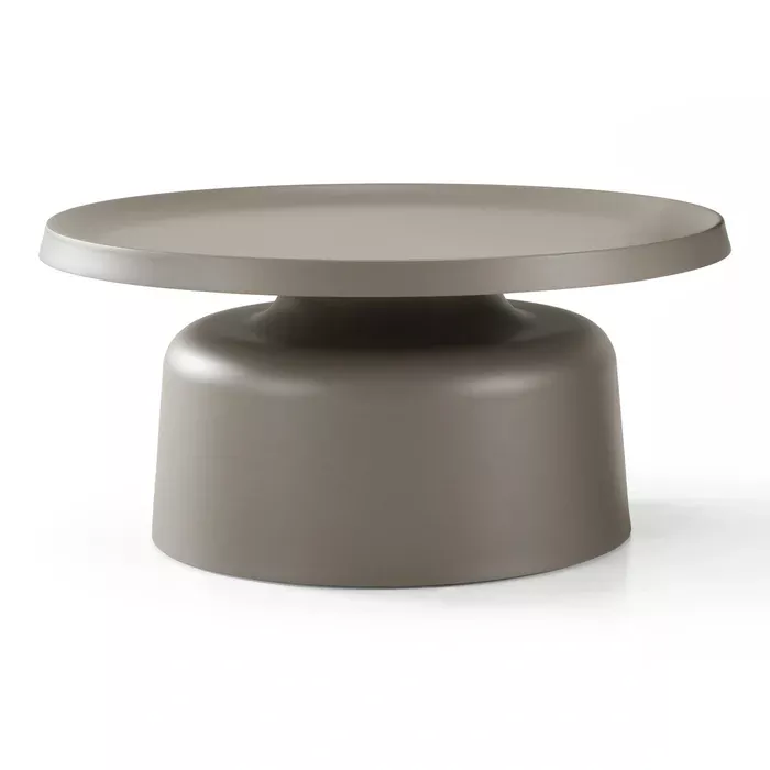 Lanuza - Outdoor Taupe End Coffee Table