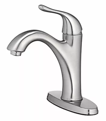 Lavatory Faucet With Plastic Pop-Up, Single Lever, PVD Chrome