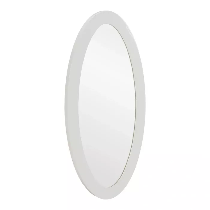 Legend - Modern White High Gloss Oval Mirror