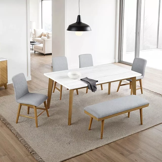 Mandier 6 Pc. Dining Table Set w/ Bench