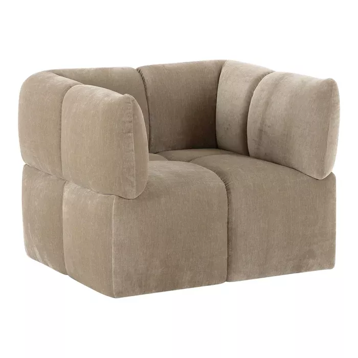 Marisol - Modern Taupe Fabric Swivel Accent Chair