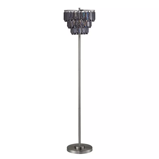 Meg Black/Chrome Floor Lamp