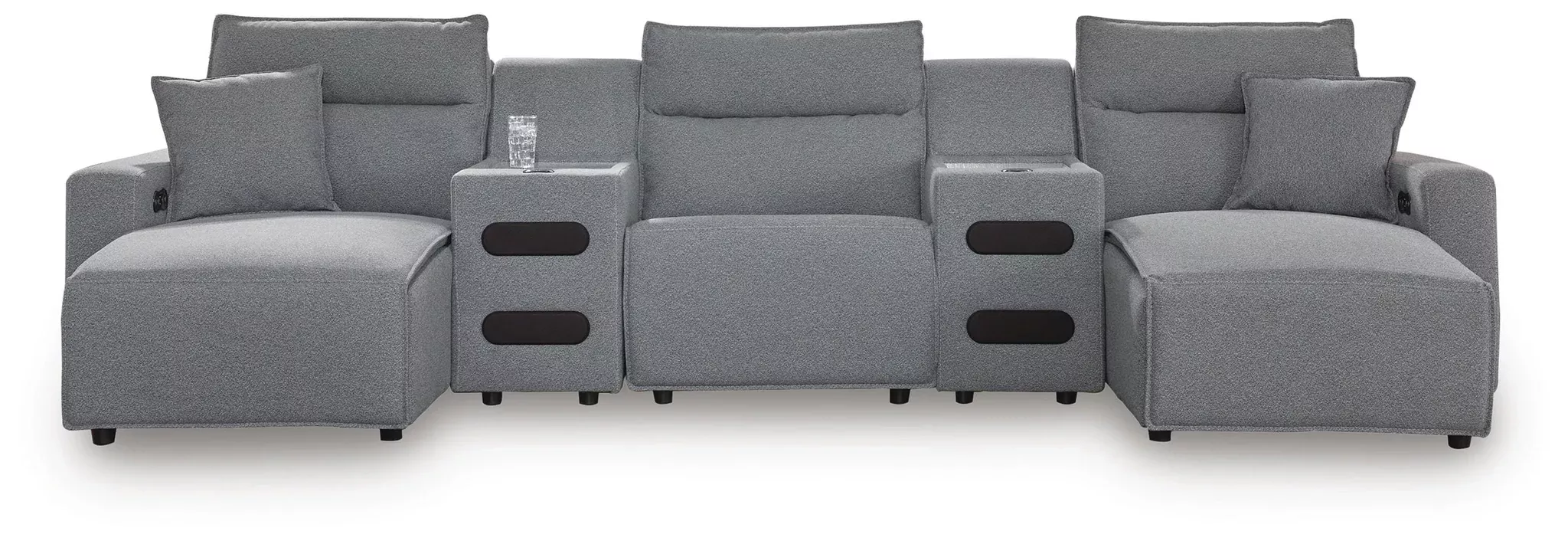 Modmax II Reclining Sectional with Double Chaise and Audio Consoles