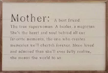 Mother Definition Wood Framed Sign | Mother’s Day Gift | Family Home Decor | Multiple Sizes Available