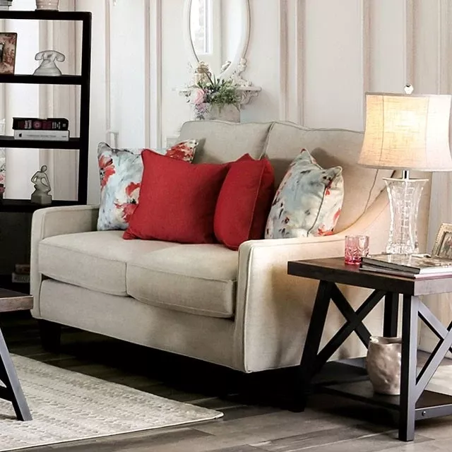 Nadene Ivory Love Seat