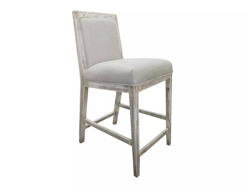 Sahara 24" Uph. Barstool, white finish