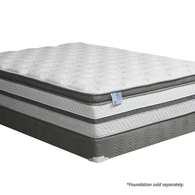 SIDDALEE White/Gray 16" Euro Pillow Top Mattress, Full