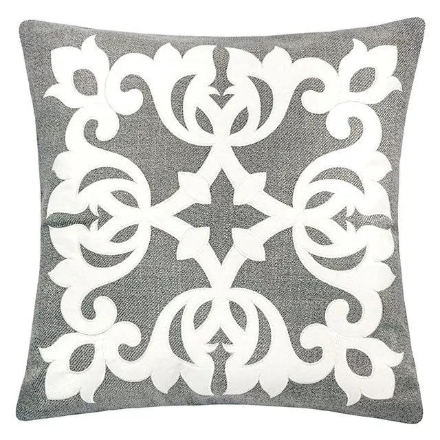 Trudy Silver 20" X 20" Pillow, Silver