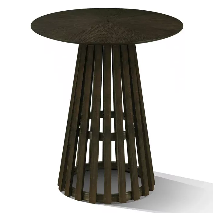 Weiss - Mid-Century Modern Wenge Round Bar Table