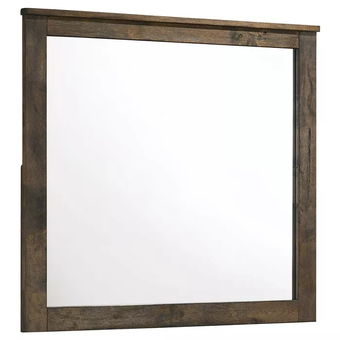 Woodmont Rectangle Dresser Mirror Rustic Golden Brown