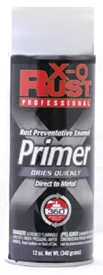 X-O Rust Anti-Rust Spray Primer, White, 12 Oz.