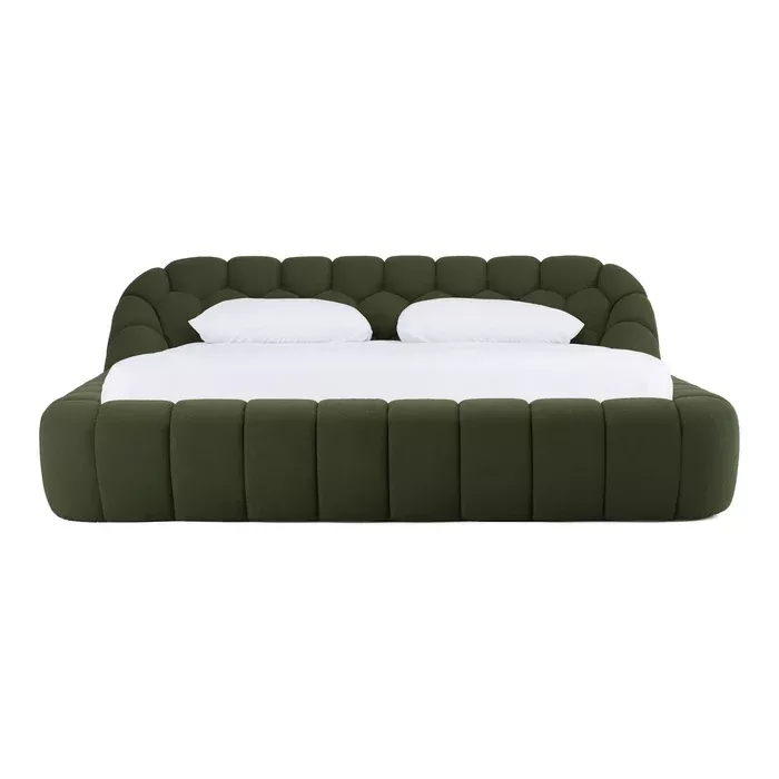 Yolonda - Modern Green Fabric Bed
